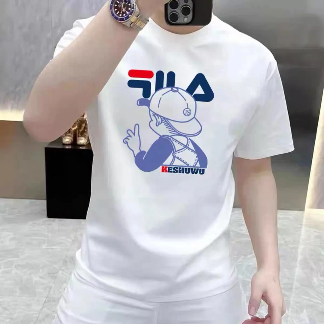 美式夏季帅气新款男士潮牌休闲百搭短袖印花圆领ins时尚上衣