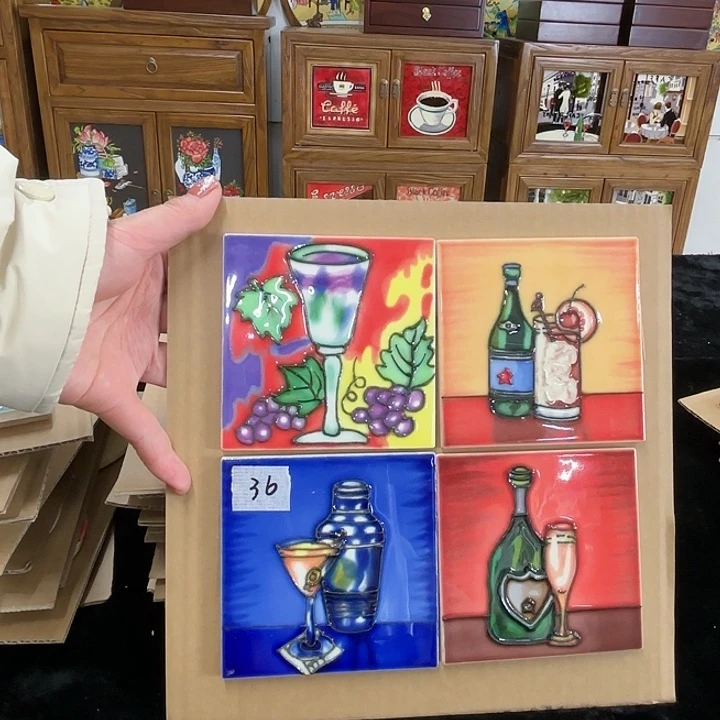 陶瓷板画10/10瓷片微瑕