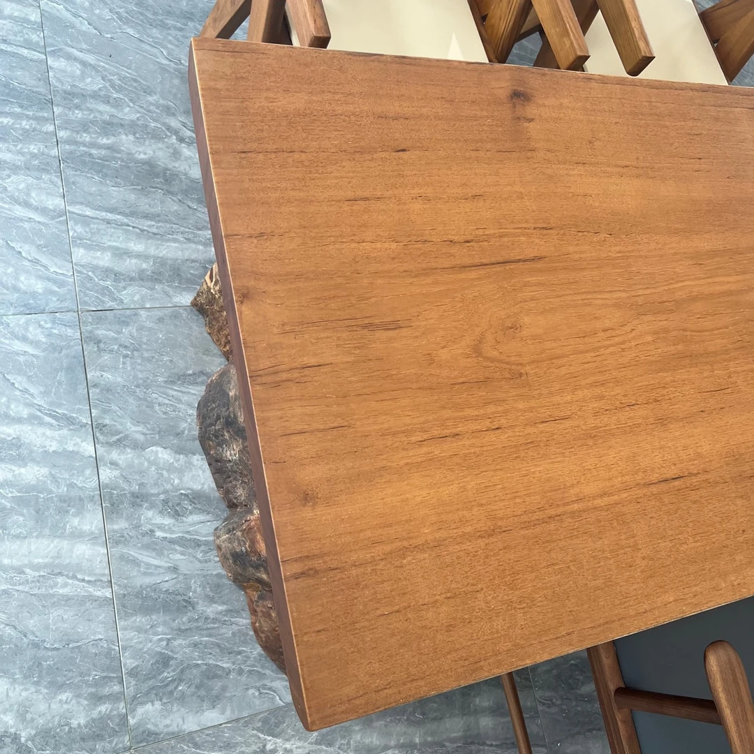 缅甸柚木大板 自然边 176*75*5