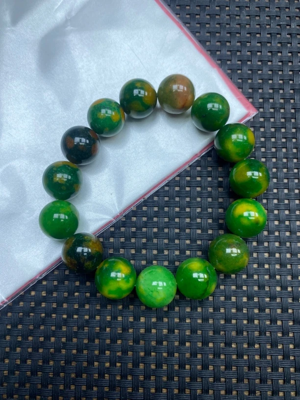 孔雀绿卡14mm手串950