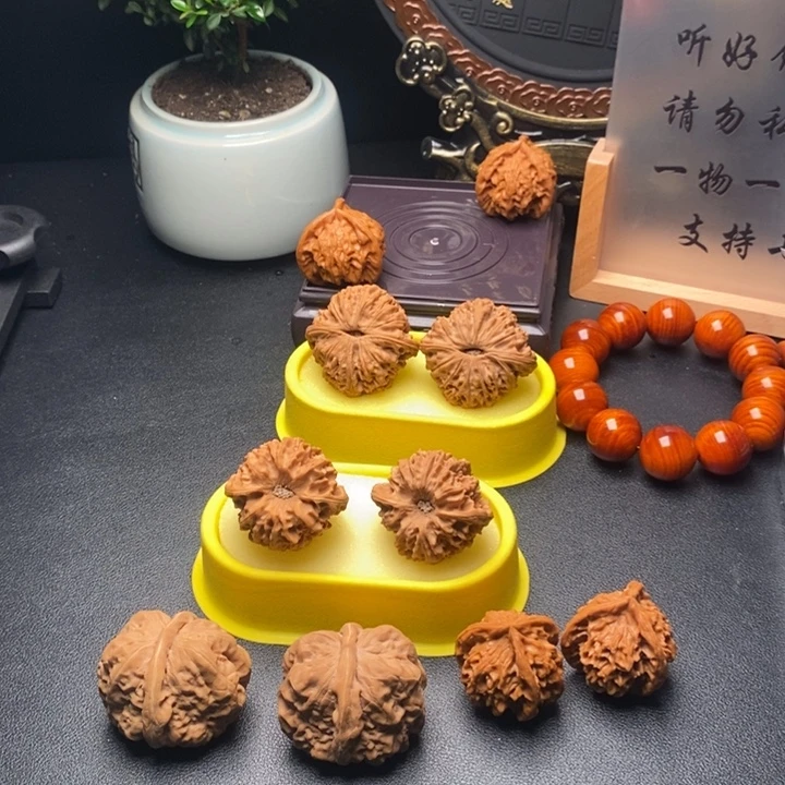七***星把件文玩核桃磨盘