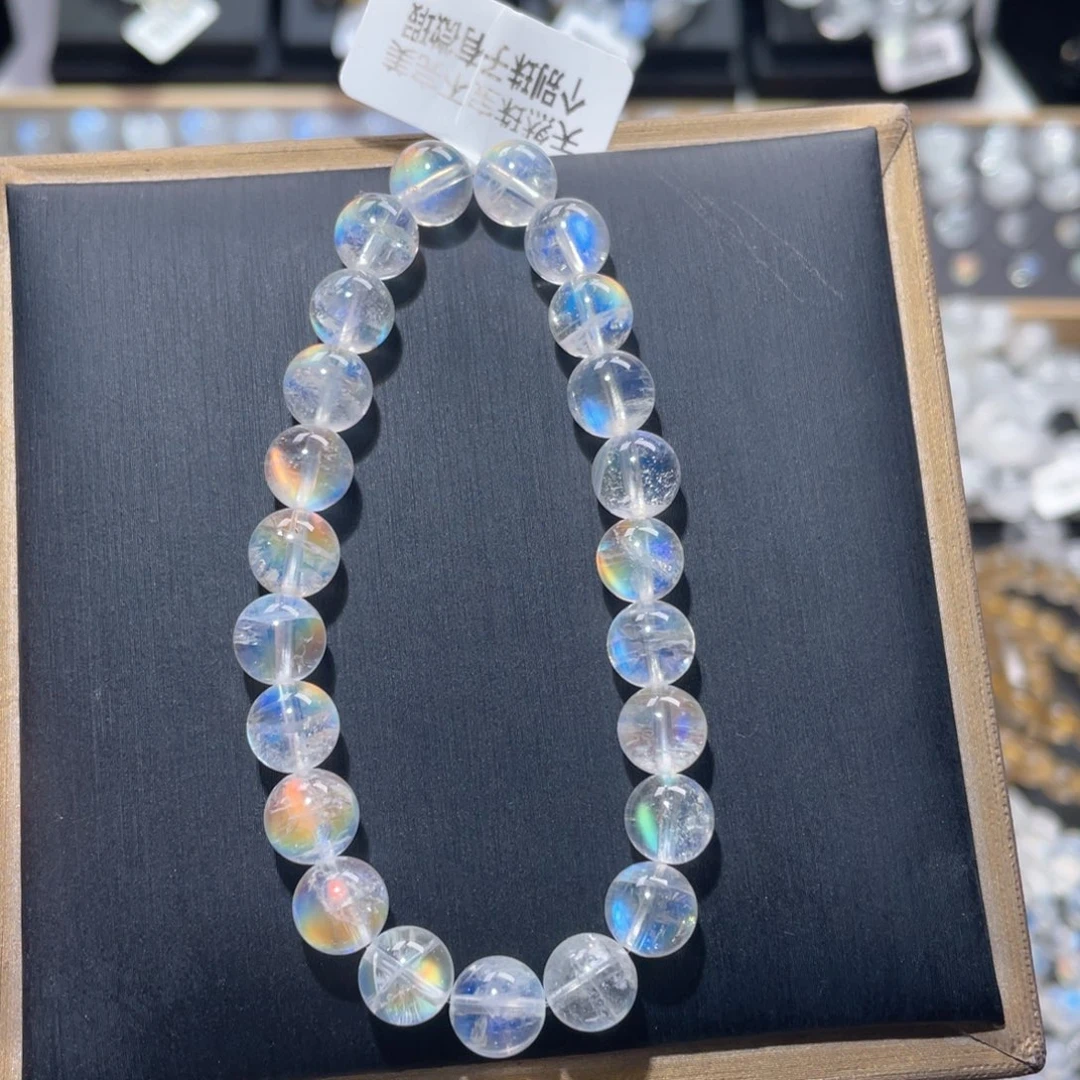 未镶嵌手链长石马岛幻彩月光石手链8mm