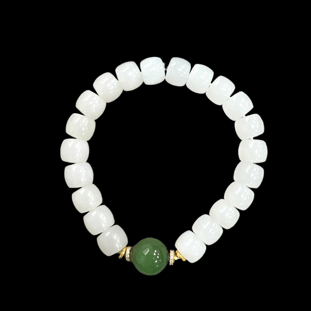 N3505 和田玉手串多样性发一