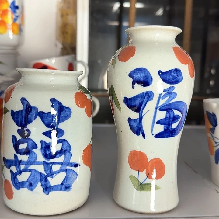 景德镇陶瓷手工手绘小花瓶