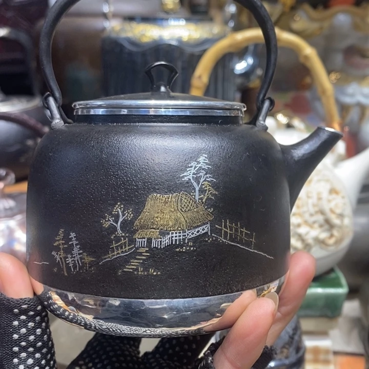 蜜安罐瓷香炉锡茶则