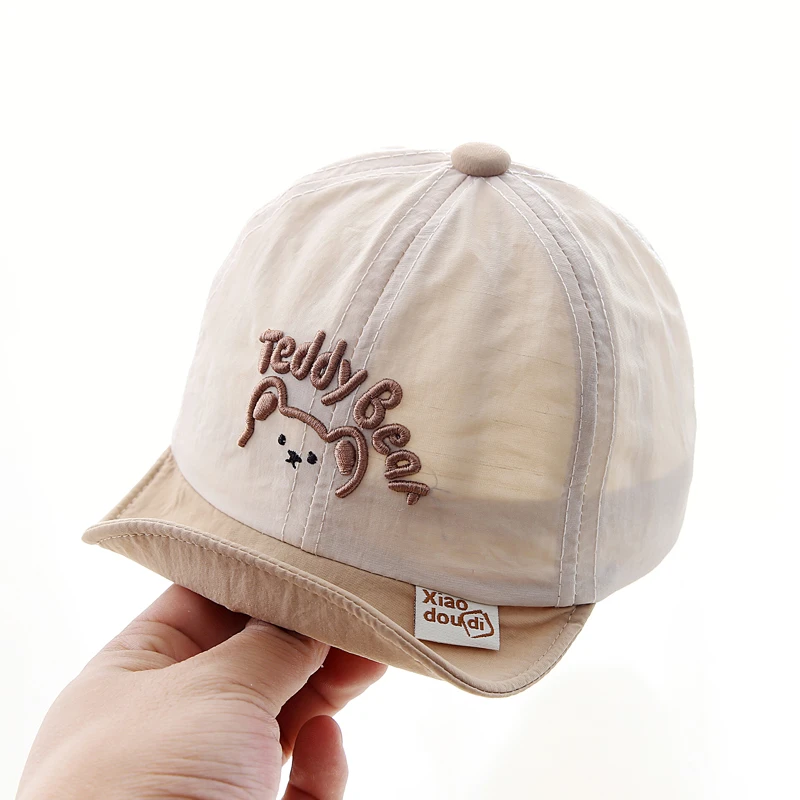 宝宝帽子遮阳软檐速干鸭舌帽春季男宝婴儿户外薄款夏季可爱洋气帽