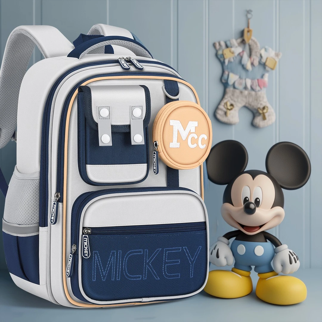 Disney/迪士尼书包男小学生一年级1-3减负护脊推荐双肩背包4儿童6