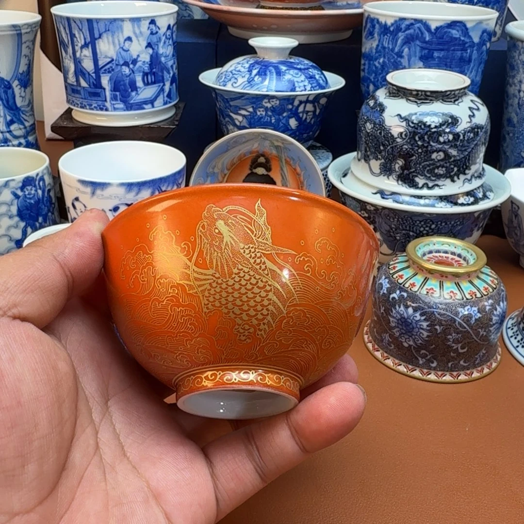 ****寶杯子景德镇全手工手绘陶瓷