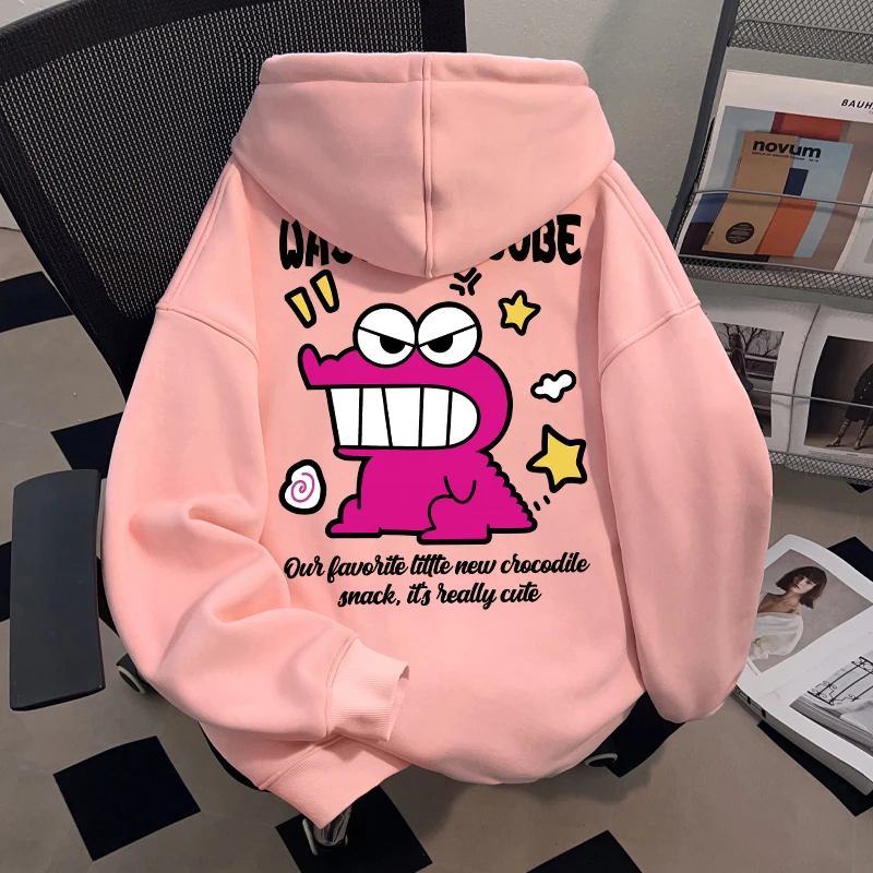 WASSUP HSUBE趣味卡通ins套头连帽卫衣女秋冬季重磅潮牌外套上衣