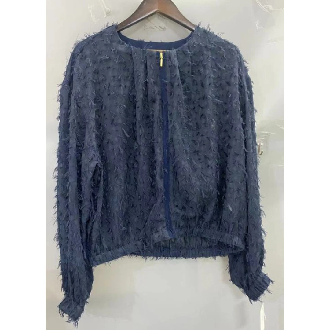 【Montendre】秋季新款 镂空简约短开衫时尚提花小众外套短外套女