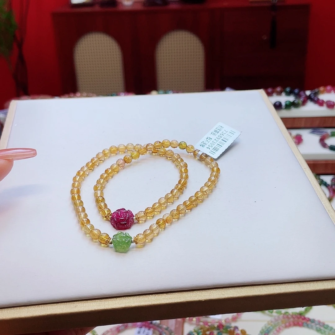 碧玺未镶嵌手串多样性发其一