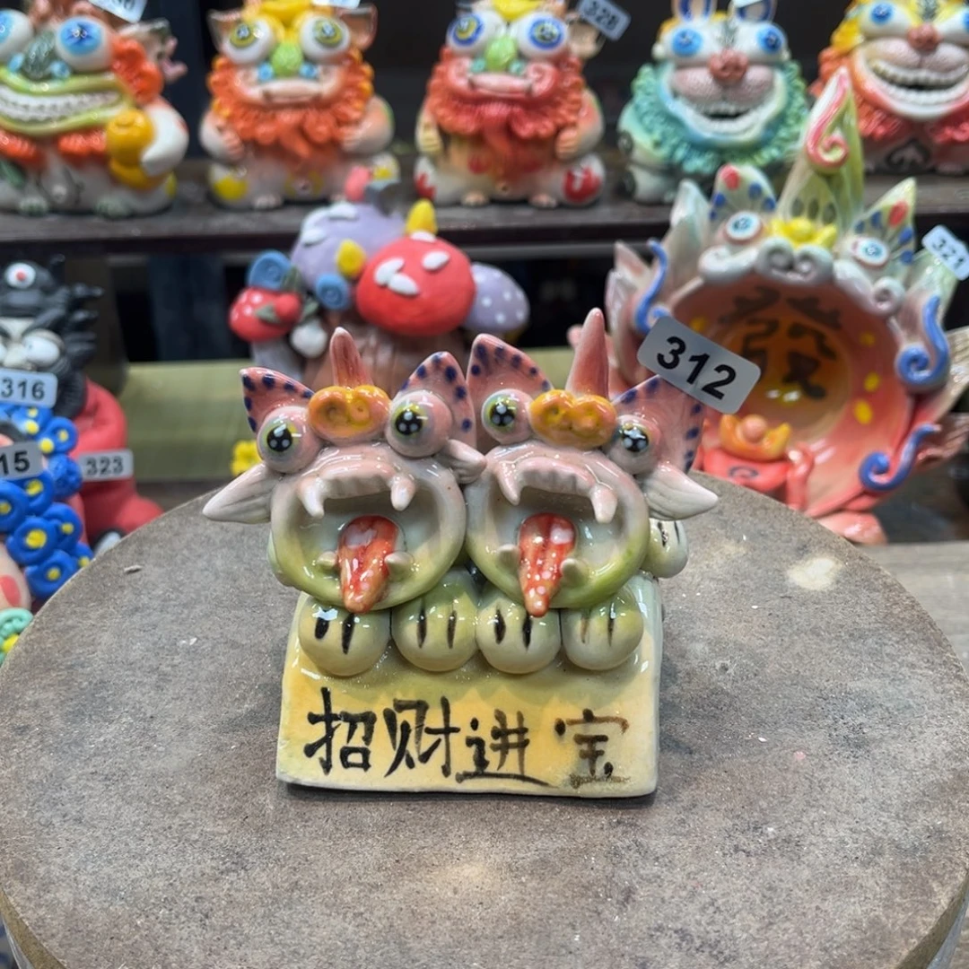 陶瓷纯手工抽象陶瓷摆件312