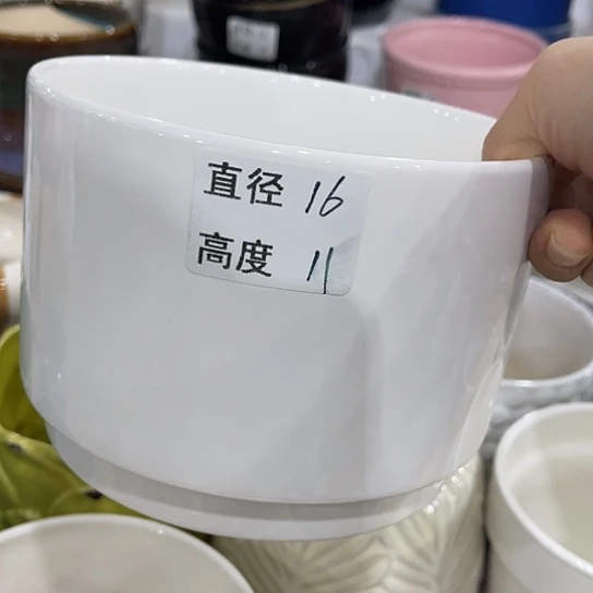 多肉绿植陶瓷花盆9.9包邮，有孔