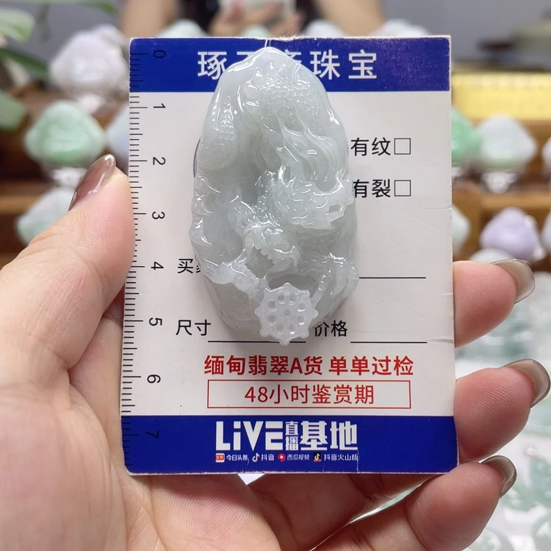 颈饰未镶嵌翡翠龙牌