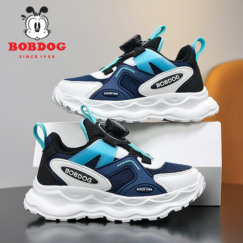 Bobdog/巴布豆男童运动鞋2025春秋新款网面透气鞋子儿童老爹鞋潮