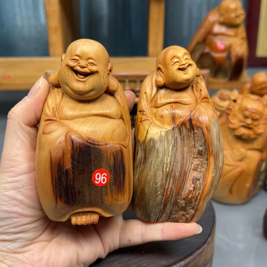 波***）木崖柏木摆件手把件，