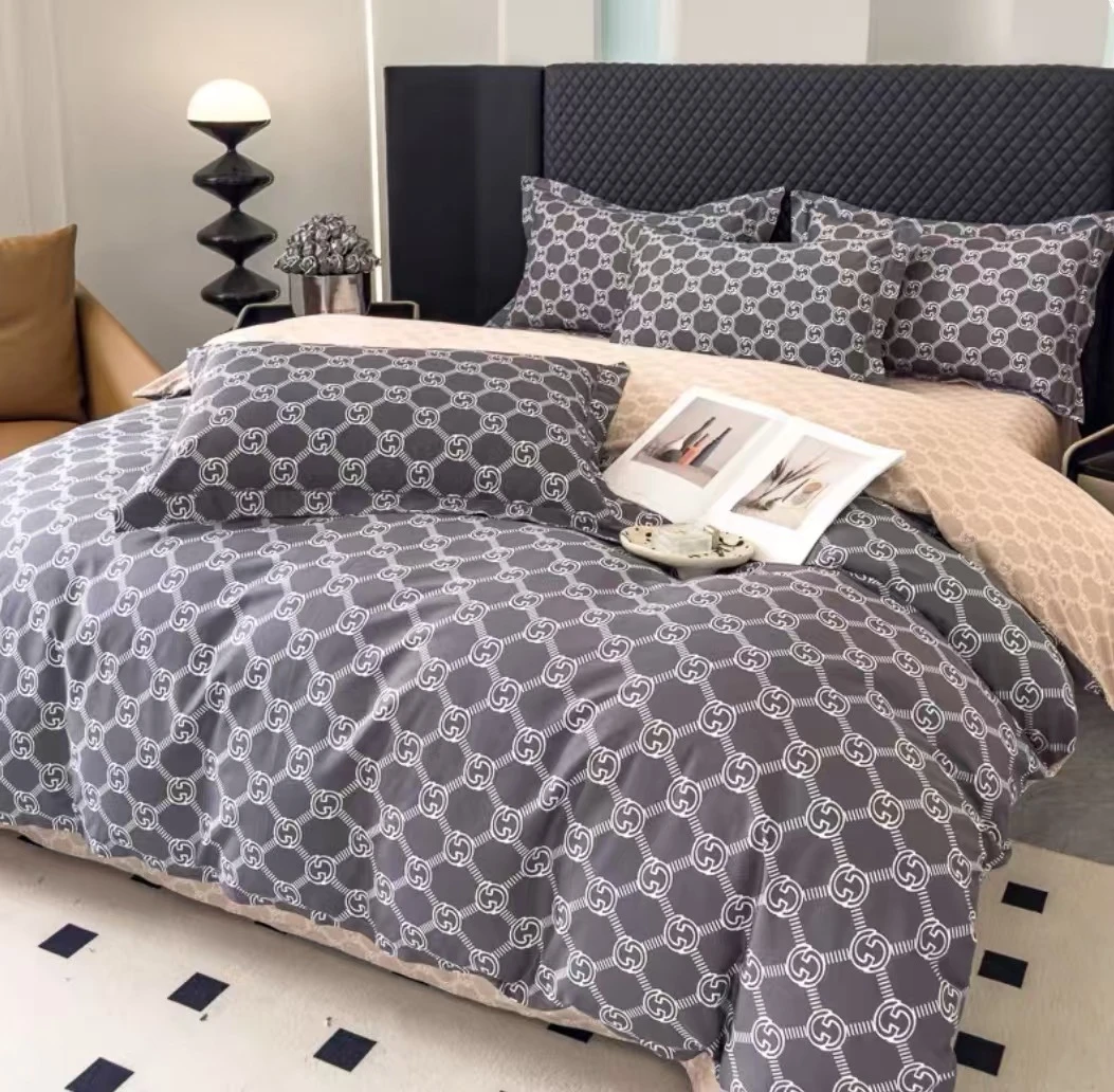 【高尚】铂金.凯丽 高端匹马棉四件套-古琦灰