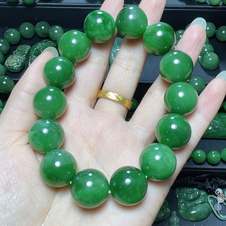 和田玉（碧玉）未镶嵌手链