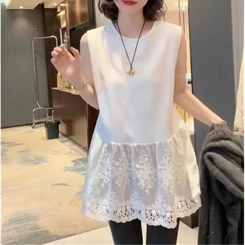 打底衣女内搭高级感蕾丝叠穿无袖上衣小个子别致独特绝美洋气背心