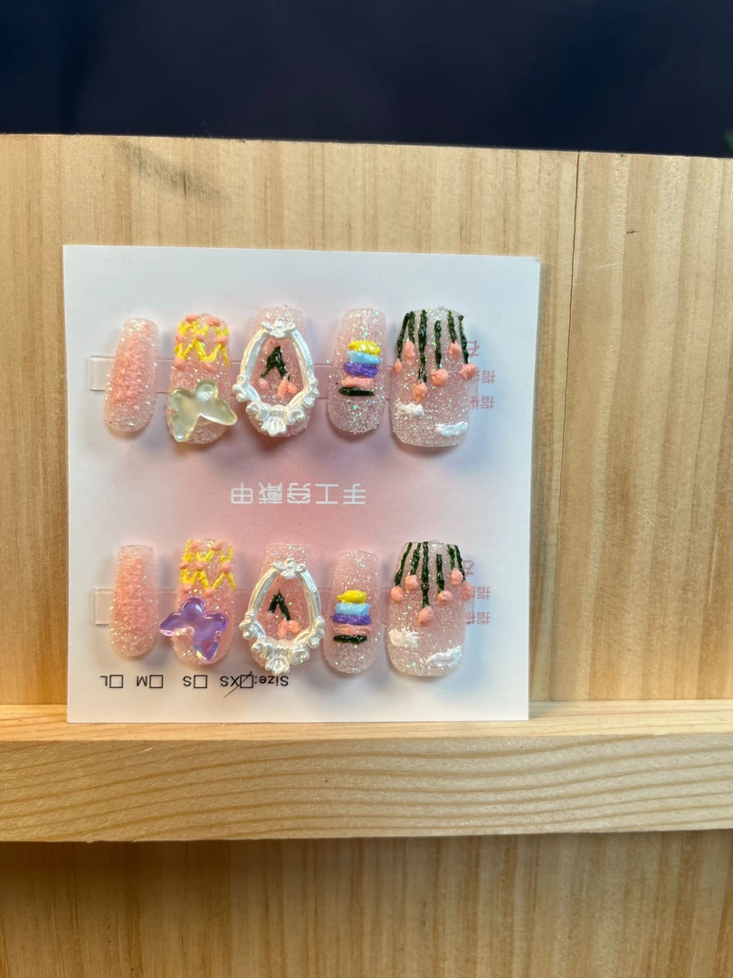 随机款（两幅），下单备注尺码，灯牌宋工具包，纯手工穿戴甲