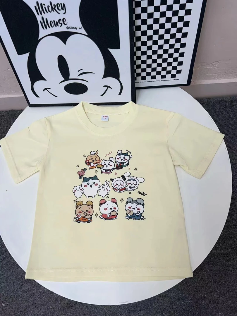 (801-999)2025夏季新款5短袖圆领纯棉潮T恤洋气休闲简约百搭