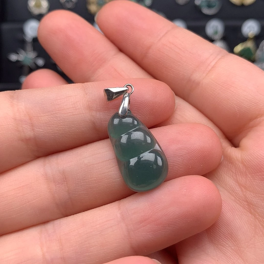 翡翠银S925镶嵌颈饰项链925