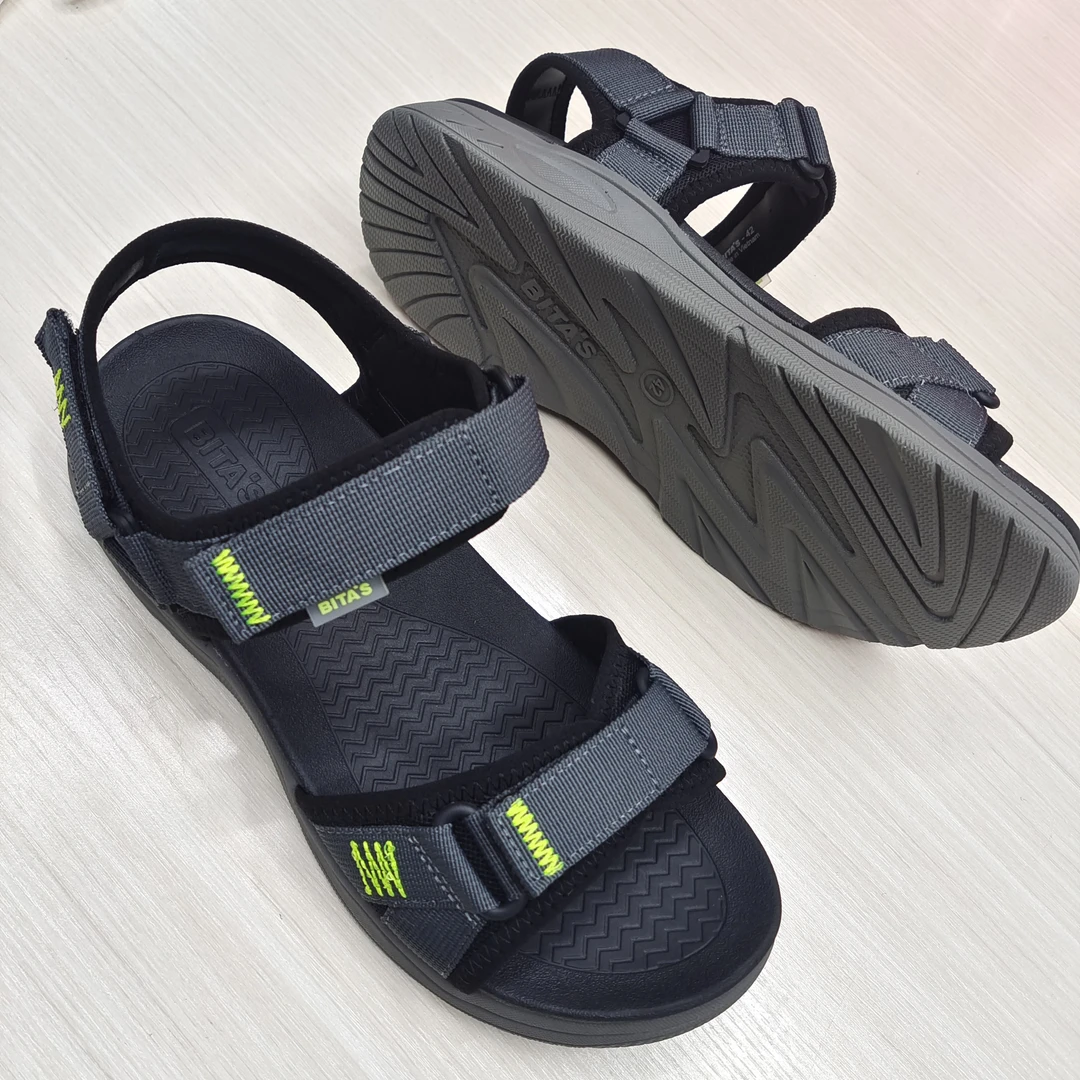 越南平新品牌男士轻便舒适经典防滑耐穿沙滩鞋休闲潮流擦色皮大码