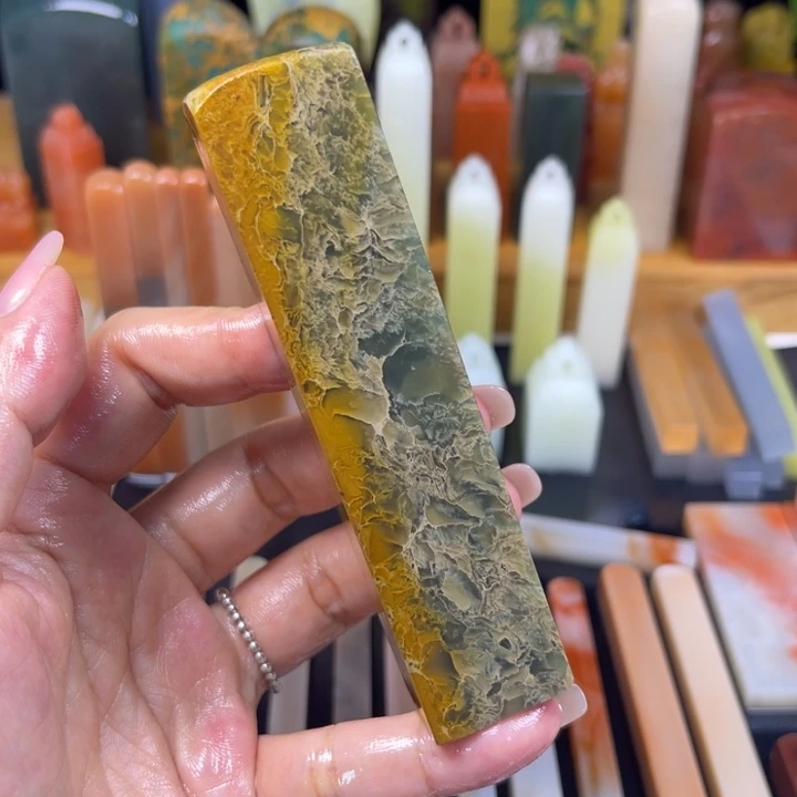 印石青田石云南花坑2.5×10.5