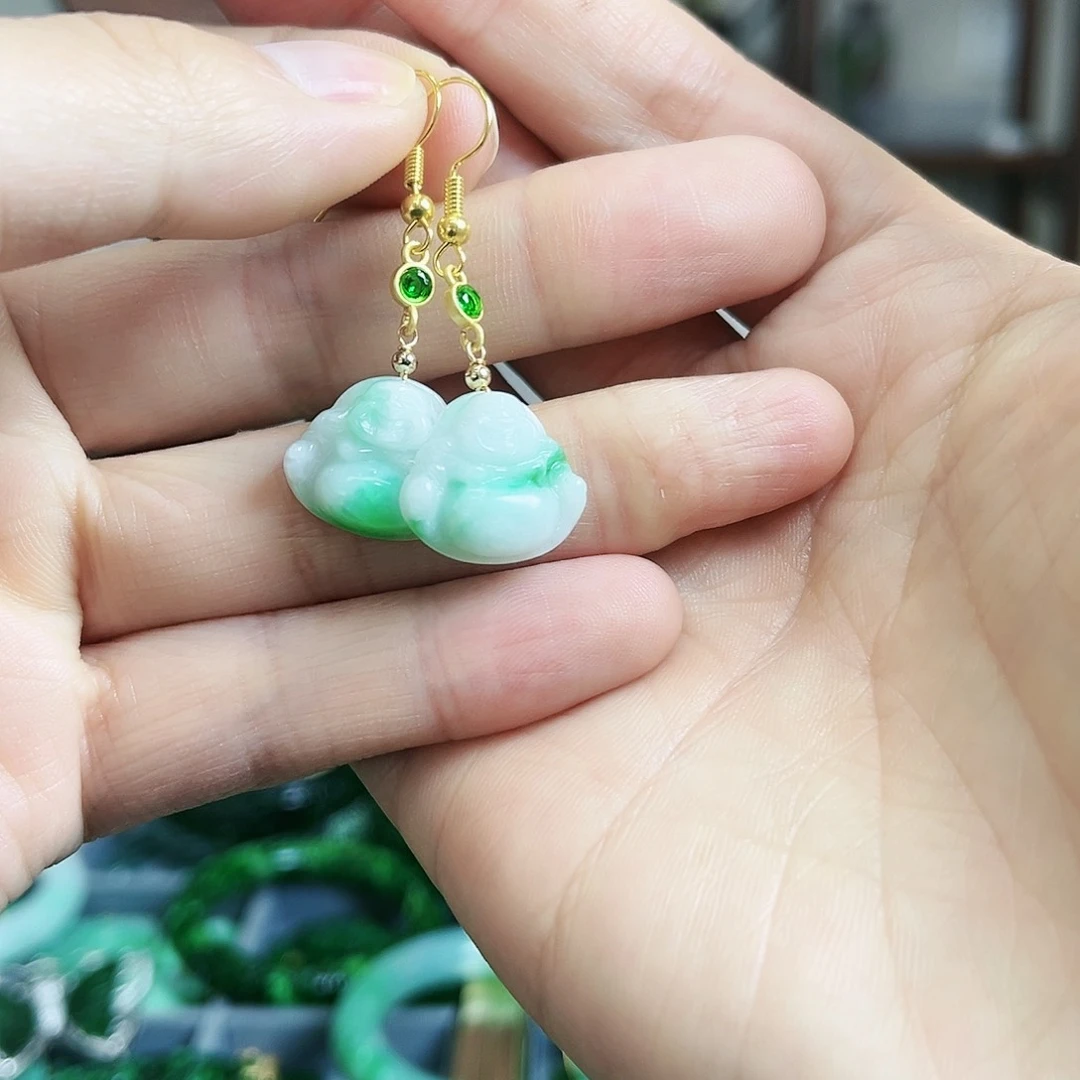 翡翠耳饰未镶嵌耳饰