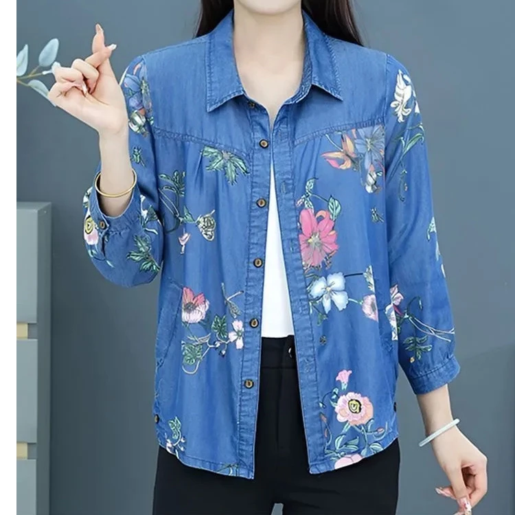 洋气时尚长袖外套小个子2025春季新款百搭显瘦设计感小众女士衬衫