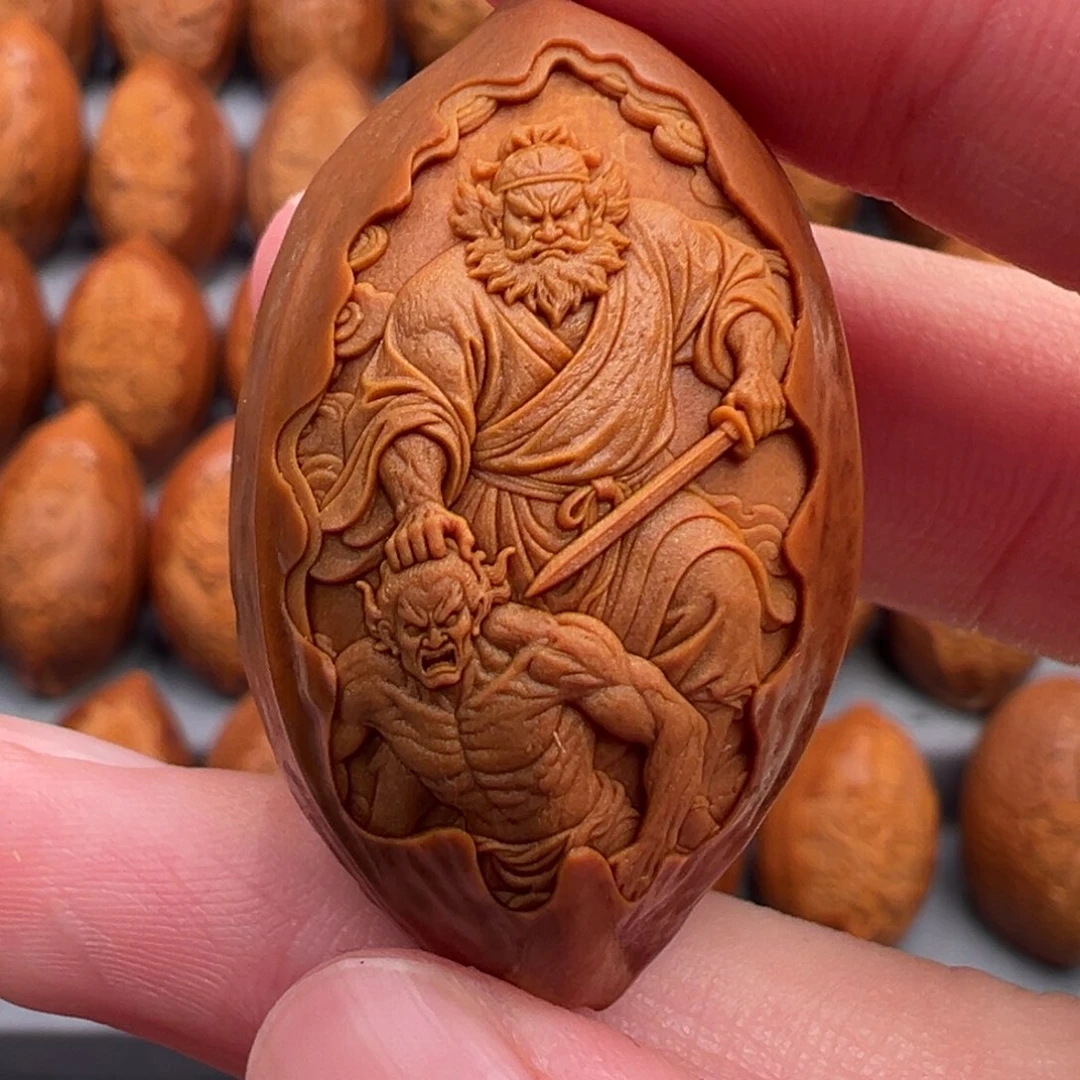 【闪购商品】手串橄榄核小**个钟馗捉鬼剑朝下