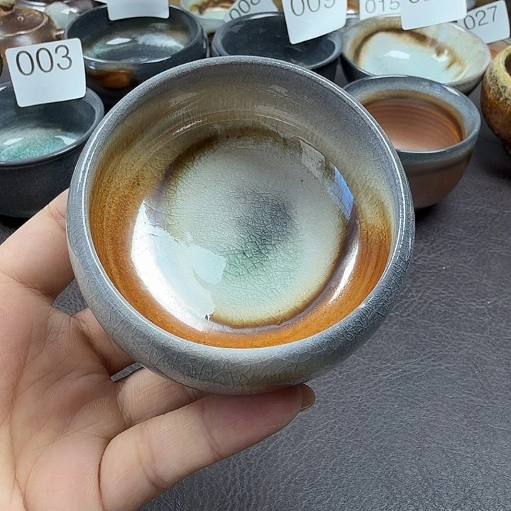 手工手作柴烧主人杯