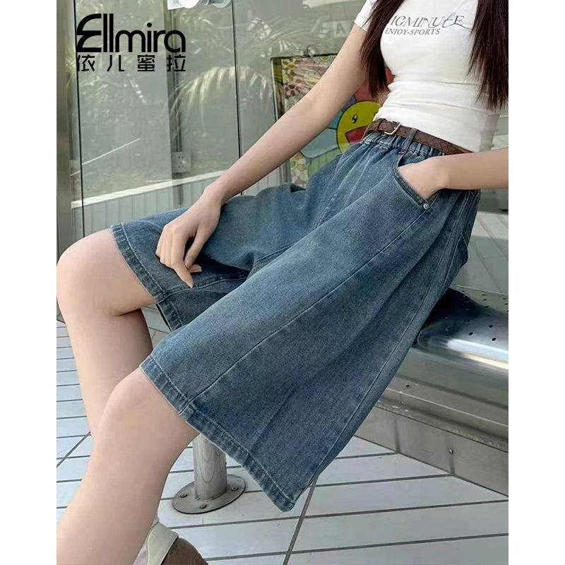 9170女童牛仔短裤五分裤夏季儿童阔腿裤宽松大童女孩洋气薄款潮流