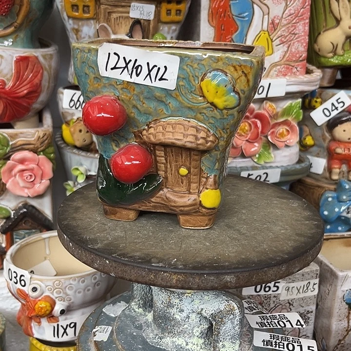 粗陶材质多肉花盆