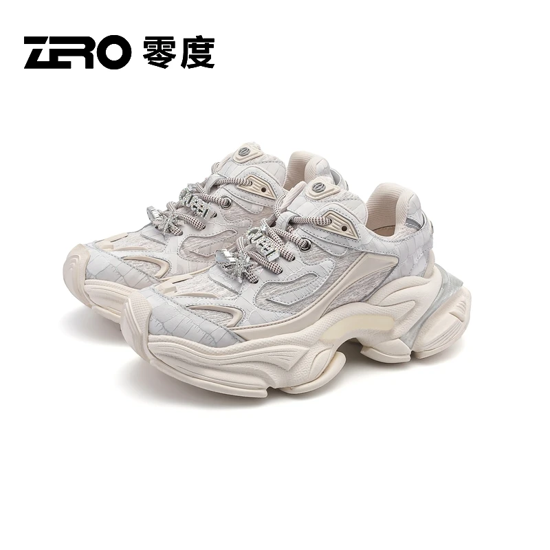 零度ZRO厚底老爹鞋25秋季6cm增高运动鞋女款流光风爆款厚底休闲鞋