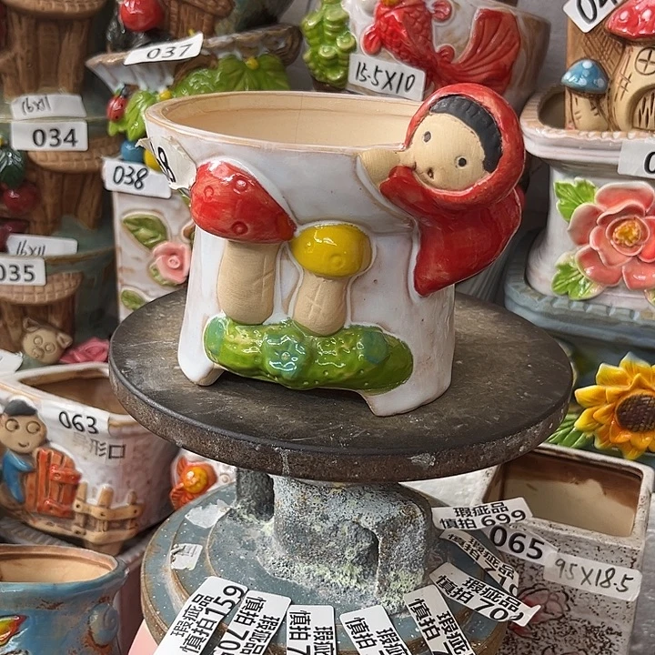 粗陶材质多肉花盆