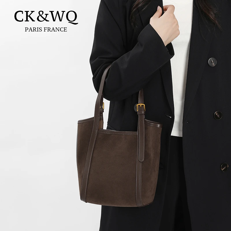 CK&WQ2025上新秋冬 复古时尚手提包百搭单肩通勤斜挎包包女