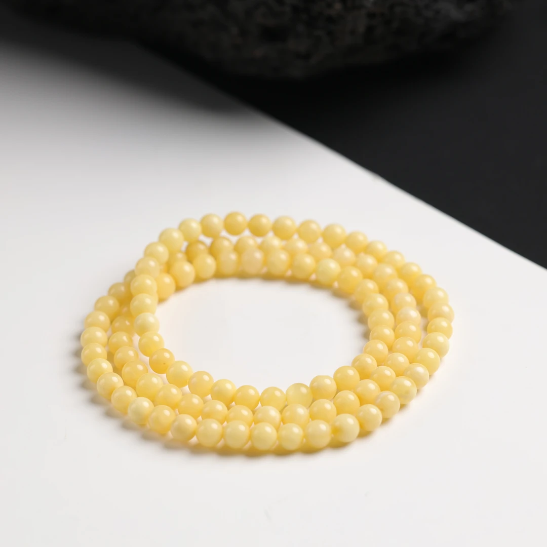 "安乐"严选精品蜜蜡7mm项链 多样性发其一