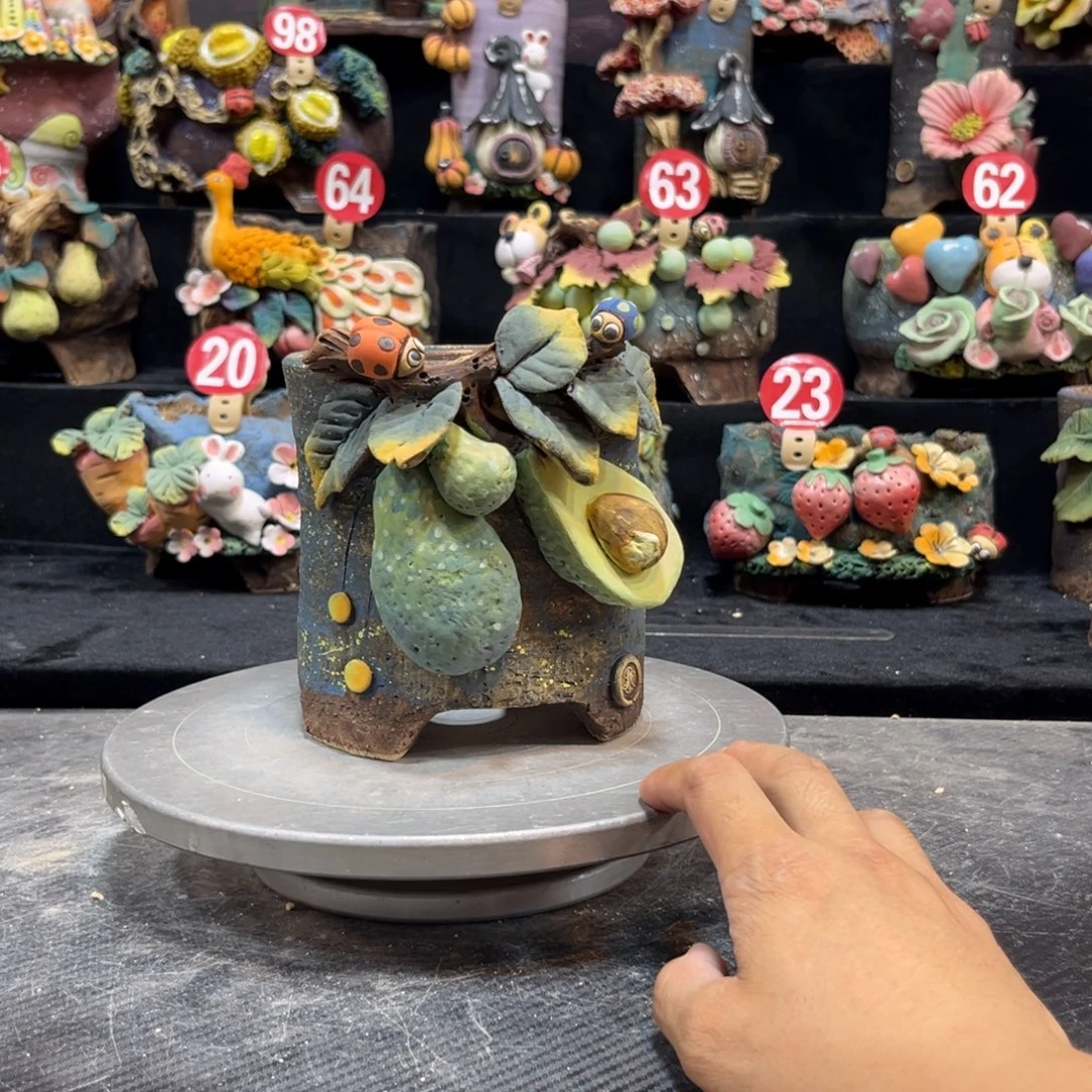 枫***叔白狐花器多肉花盆
