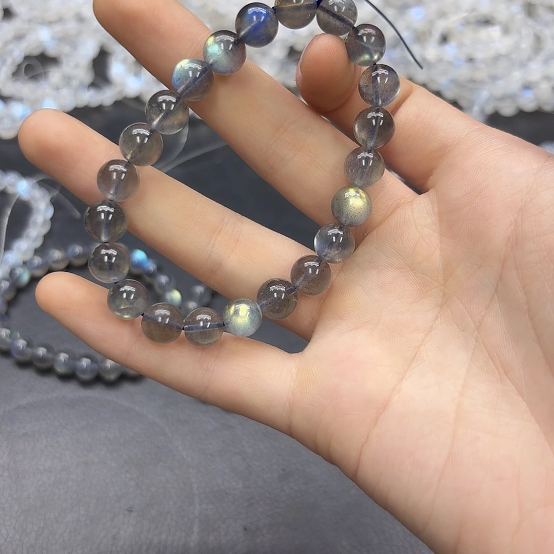 手链未镶嵌拉长石七****y灰月光单圈卡8.7mm左右