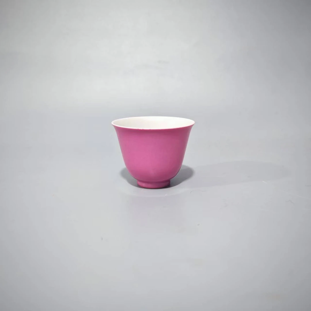 胭脂水单色釉 杯
