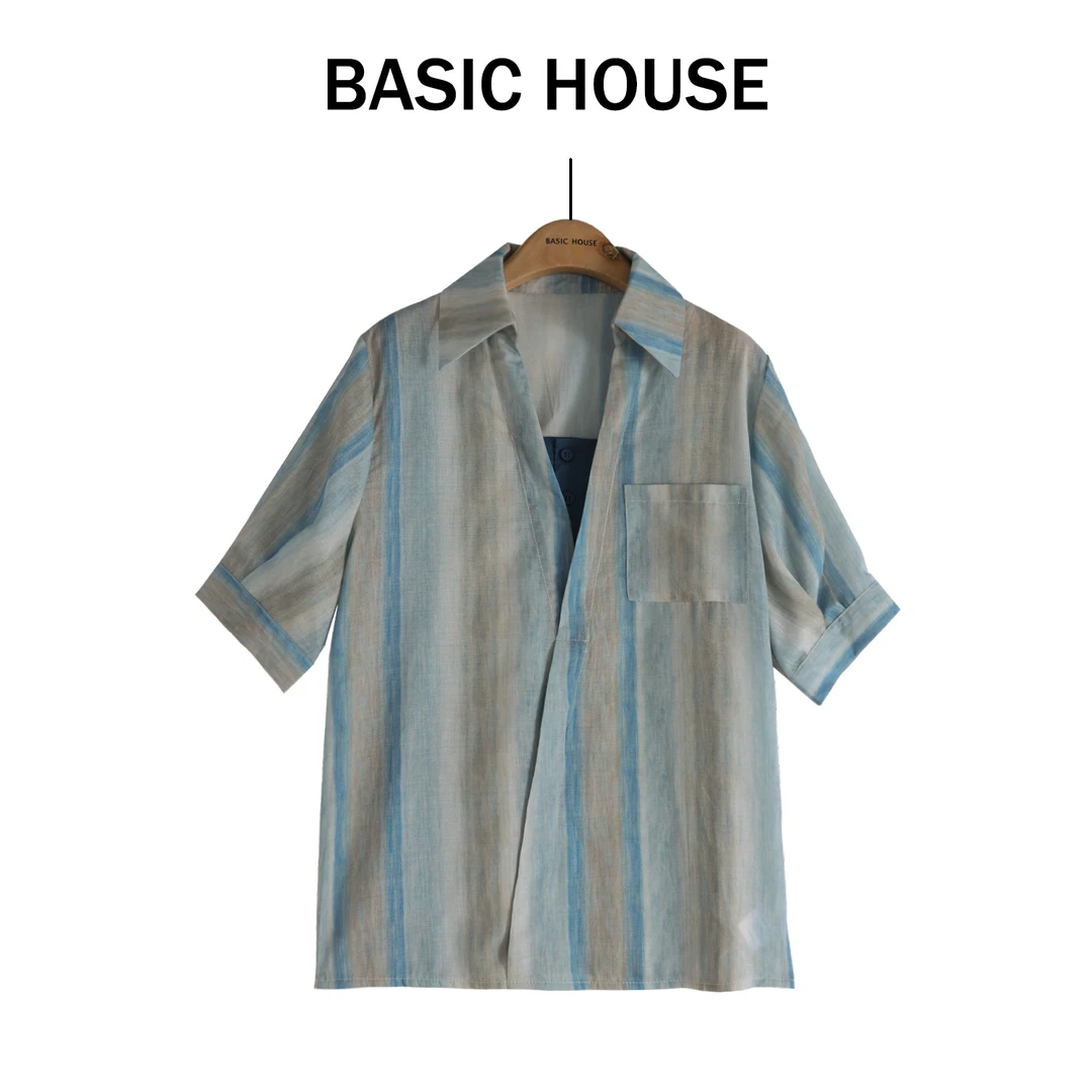 Basic House/百家好春夏季显瘦新款时尚气质衬衫B1335B5NJ02