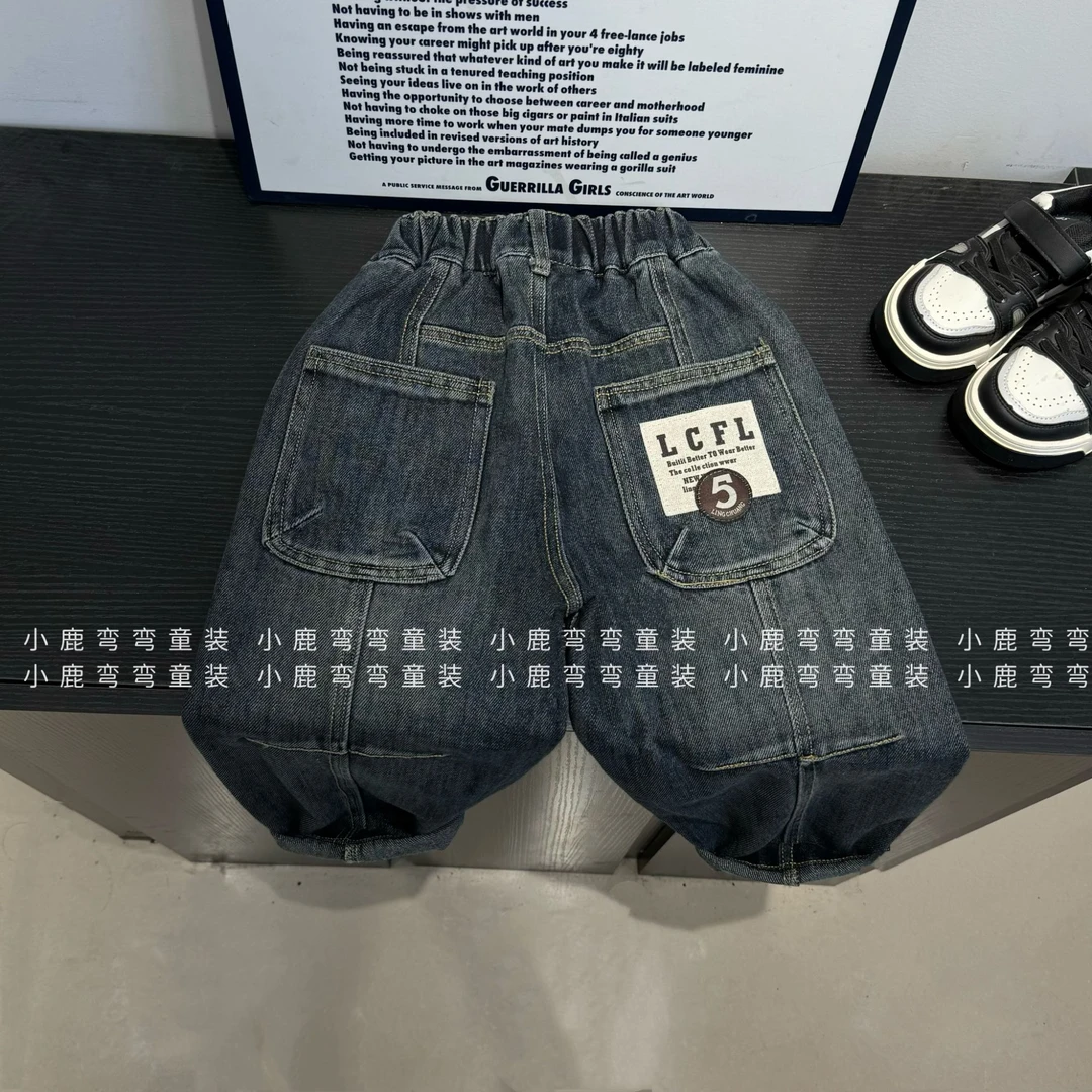 Q2527儿童后袋LCFL牛仔长裤