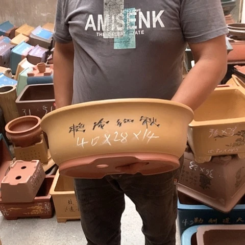 紫砂花盆手工艺品