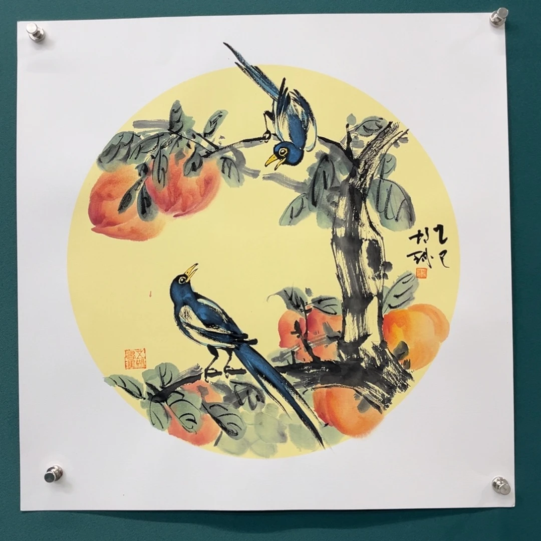 国画艺术家真人手绘
