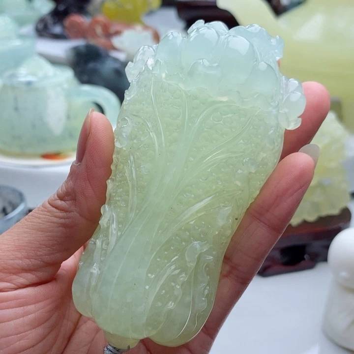 岫玉四大名玉手把件未镶嵌