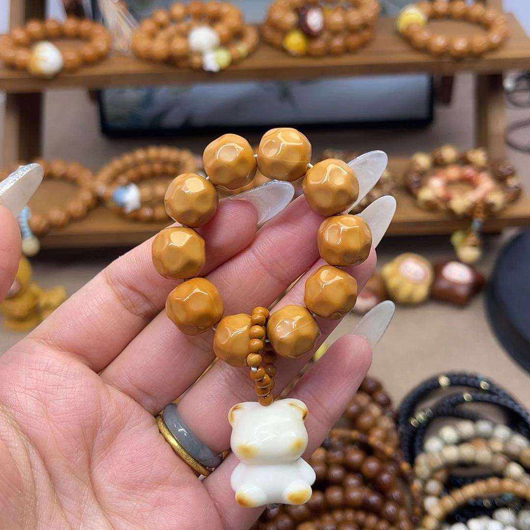 猴头核桃手串手捻小熊