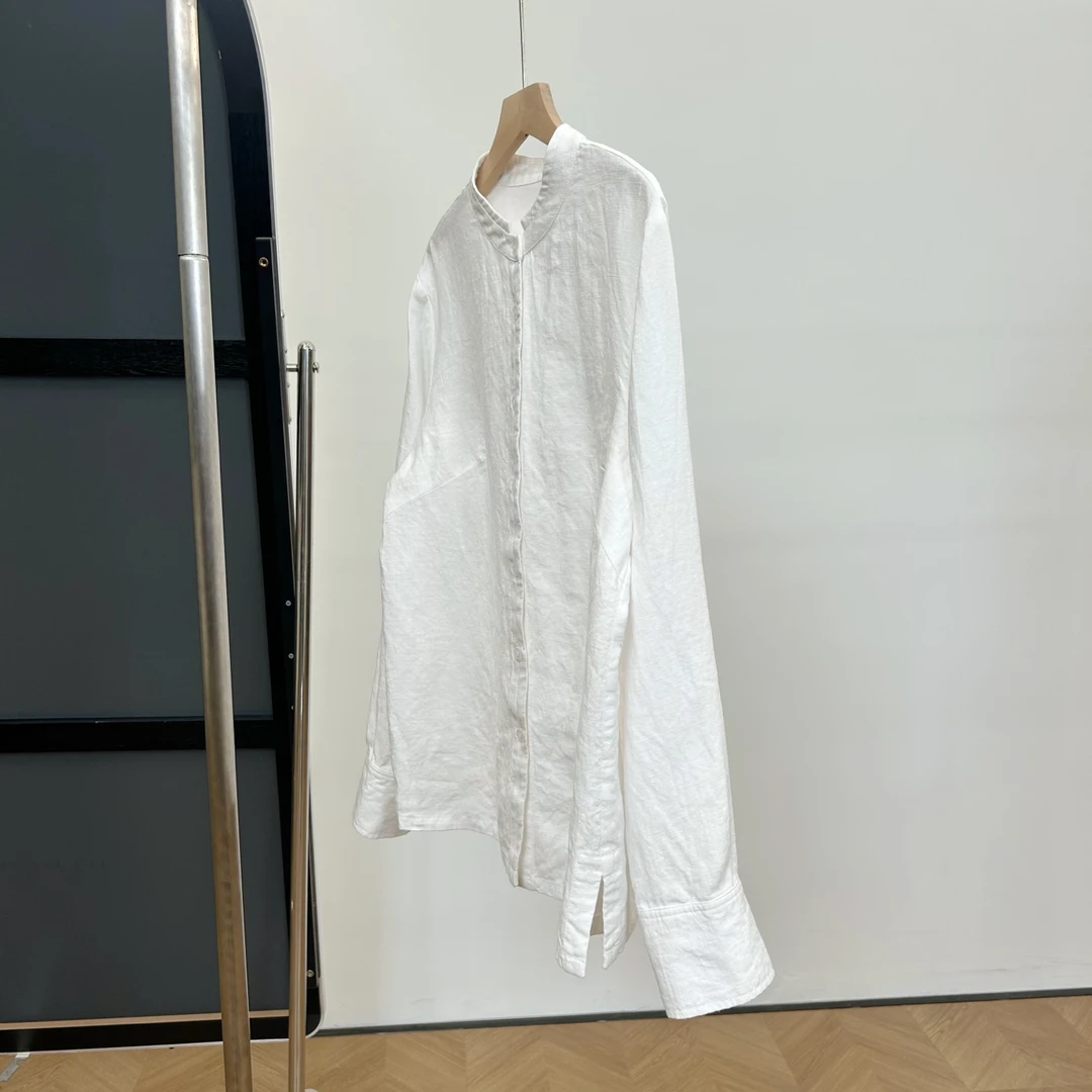 【24支纯汉麻】X-2205新中式立领汉麻衬衫夏季简约文艺休闲百搭衬衣