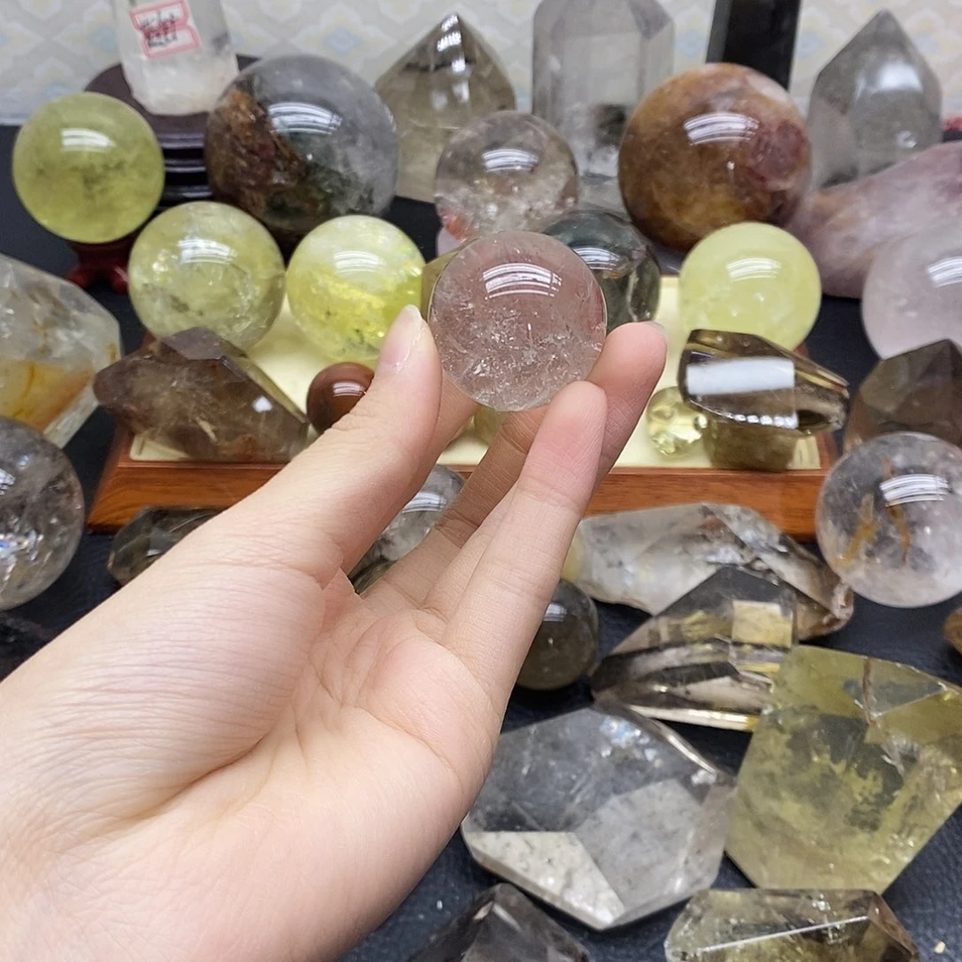 未镶嵌水晶珠宝半成品66水晶石