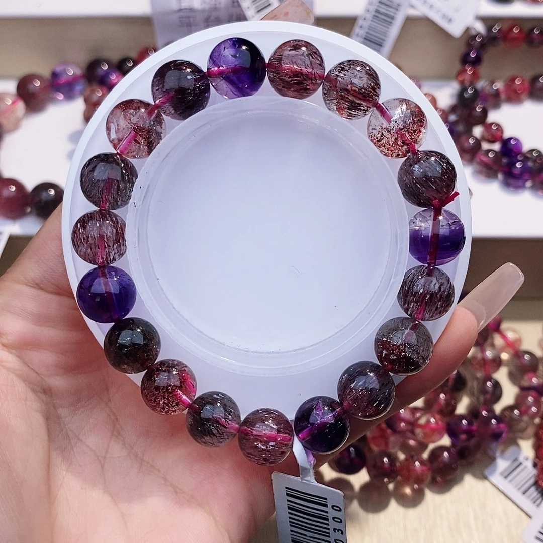 未镶嵌水晶手链黑加仑超七10+